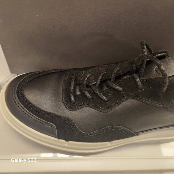 ECCO "Soft X" Black Leather Sneakers. NIB. Customer return. Size EU 38/US 7-7.5 - Picture 2 of 11